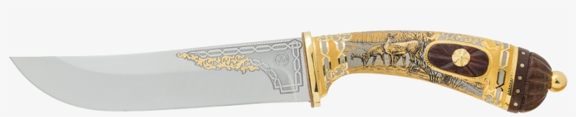 Handmade Knife “deer In The Herd” - Hunting Knife, transparent png download
