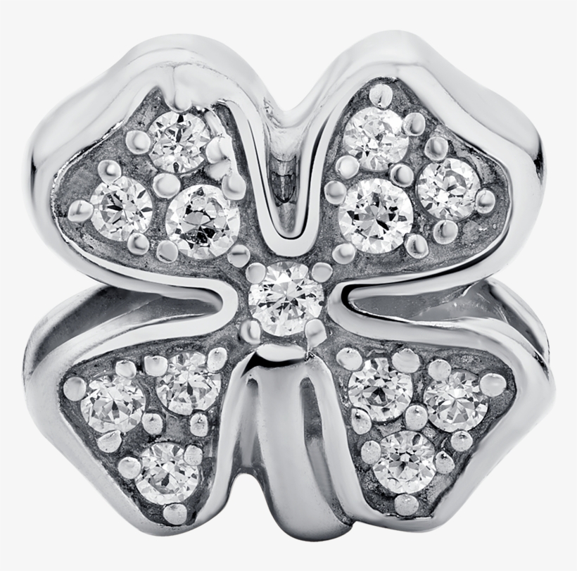 Favorite Sterling Silver Four Leaf Clover Charm Si15 - Silver, transparent png download