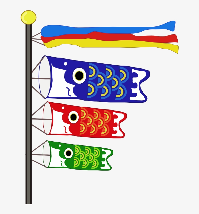 Free Koinobori Clip Art - Koinobori Clip Art, transparent png download