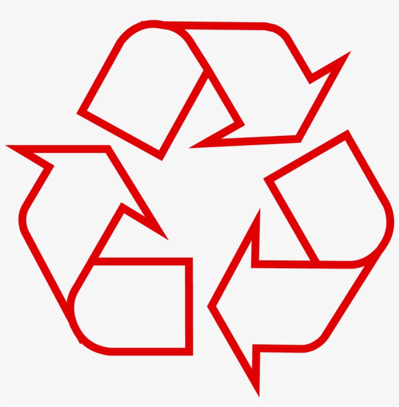 Recycling Symbol Icon Outline Red - Recycling Logo, transparent png download