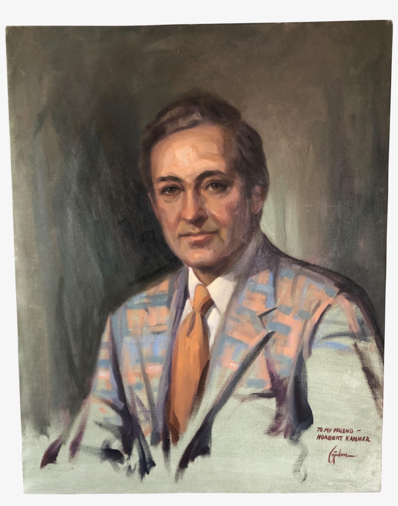 Mid Century Stanley Gordon Oil Portrait - Portrait, transparent png download