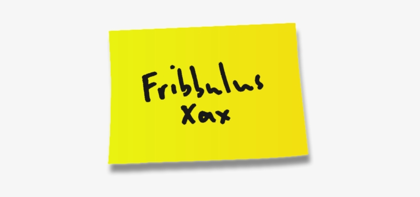 Fribbulus Xax Postit - Post-it Note, transparent png download