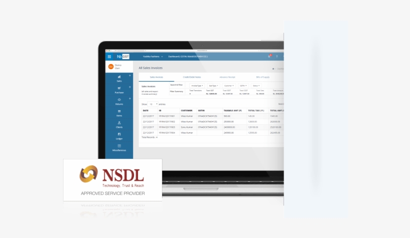 Gst Billing Solution - Nsdl, transparent png download