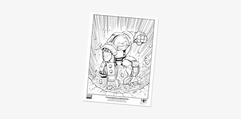 There Is A Free Marvel Art Print When You Spend $25 - Lego Hulk Buster Art, transparent png download