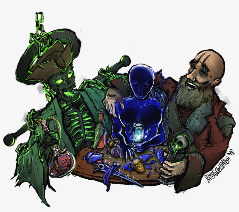 Fairgraves And Weylam Roth Sharing A Drink With A Harbinger - Path Of Exile Fan Art, transparent png download