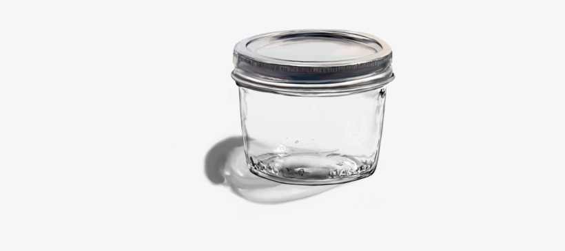 Oo Wide Mouth Half Pint Mason Jar W - Lid, transparent png download