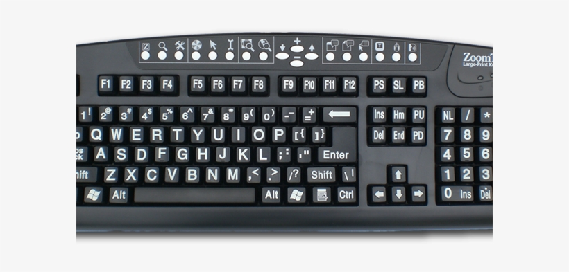 Zoomtext Keyboard - Zoomtext Large-print Keyboard: Yellow Keys, transparent png download