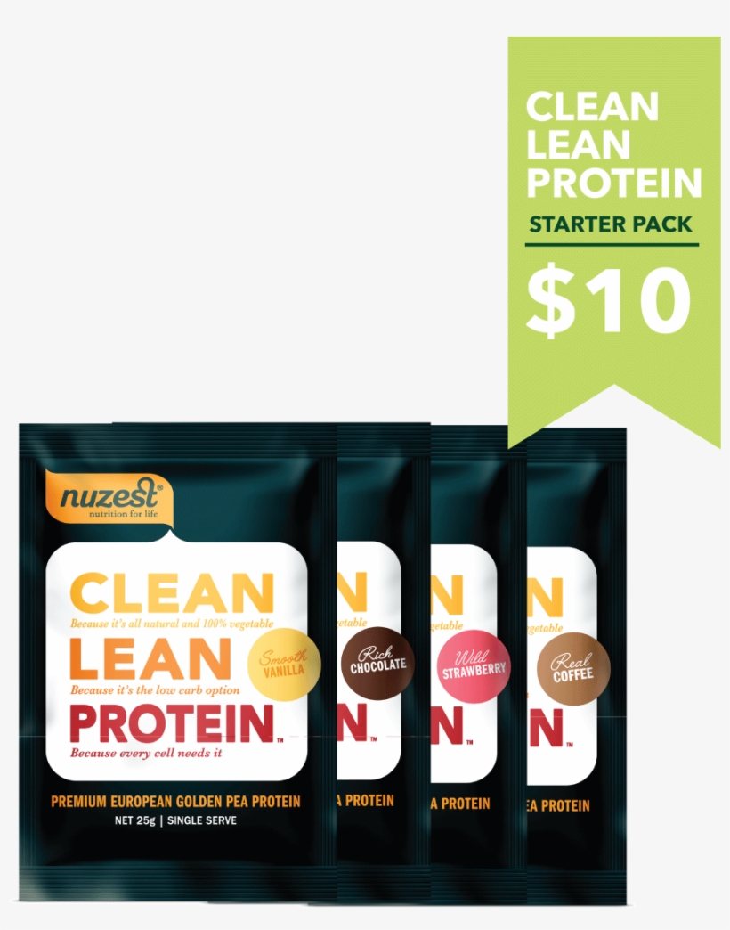 Clean Lean - Nuzest Clean Lean Protein, Wild Strawberry - Sample, transparent png download