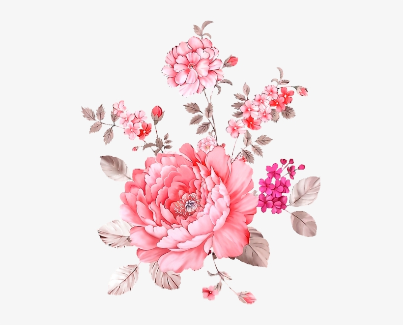Flower Overlay Png - Uxcell Peony Print Melamine Home Flower Shaped Table, transparent png download