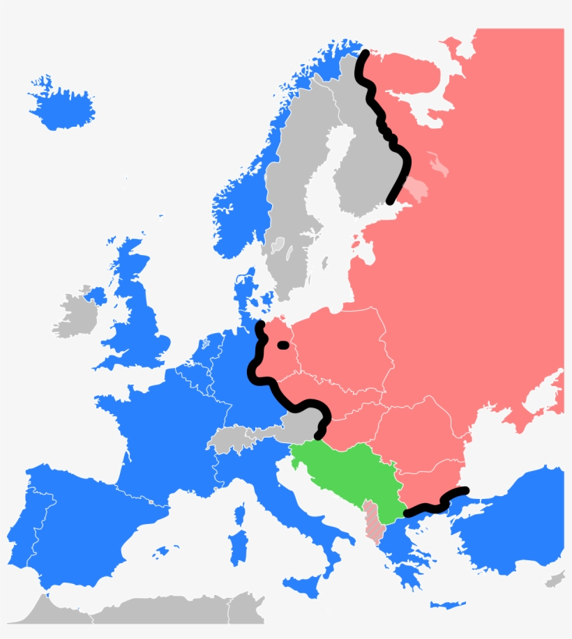 Iron Curtain - Iron Curtain On Map, transparent png download
