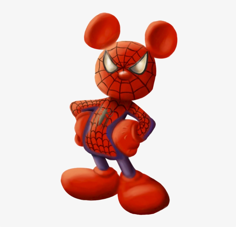 Iron Spiderman Clipart Mickey - Mickey Spiderman, transparent png download
