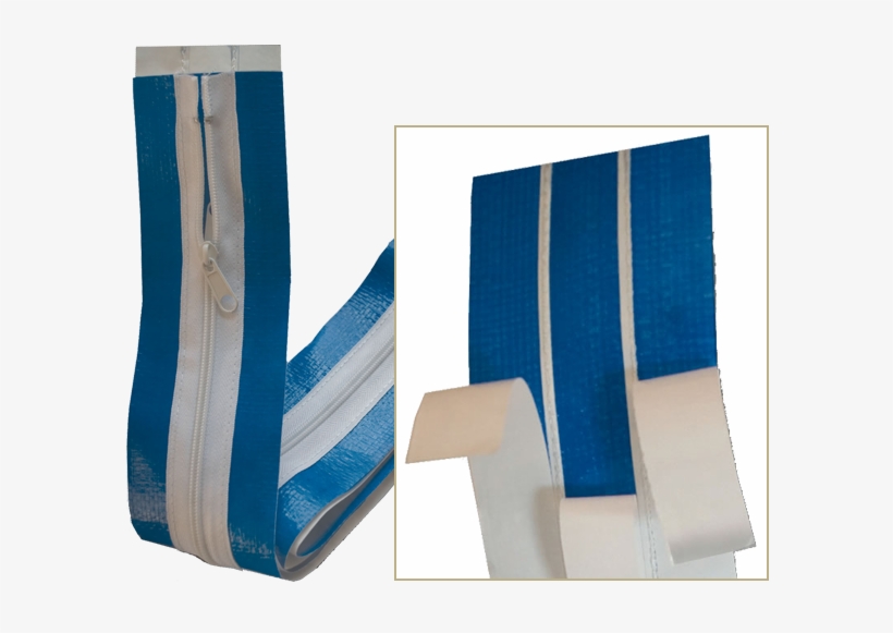 2-pack Of Blue Stick N' Zip Zippers 3″ X 84″ - Adhesive Zipper, transparent png download