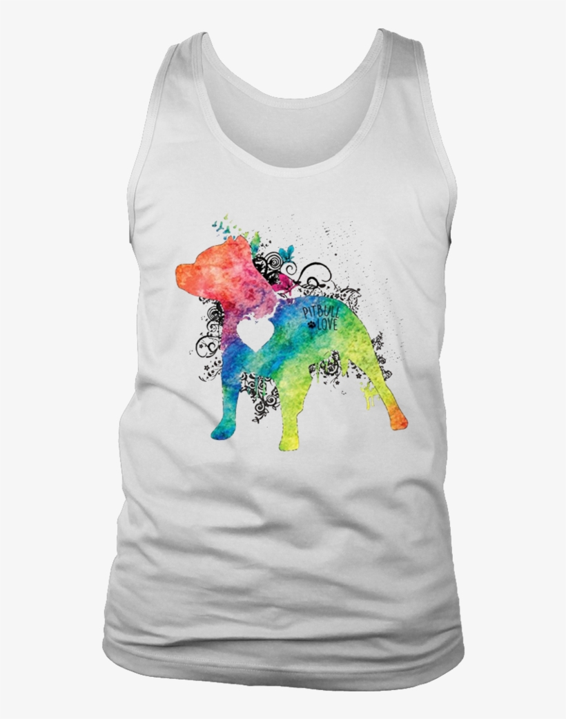 Pitbull Love Watercolor Zen T-shirt - Teesorange2 Lil Uzi Vert Now I Do Long Sleeves/sweatshirt, transparent png download