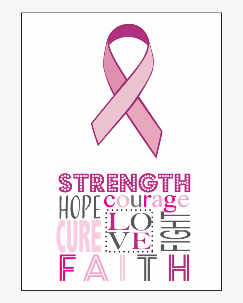 Pink Ribbon Strength Card Set, transparent png download