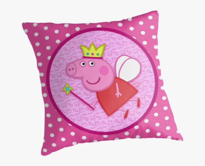 Peppa The Fairy Princess Throw Pillow By Russ Jericho - Dormi E Sogna Con Peppa, transparent png download