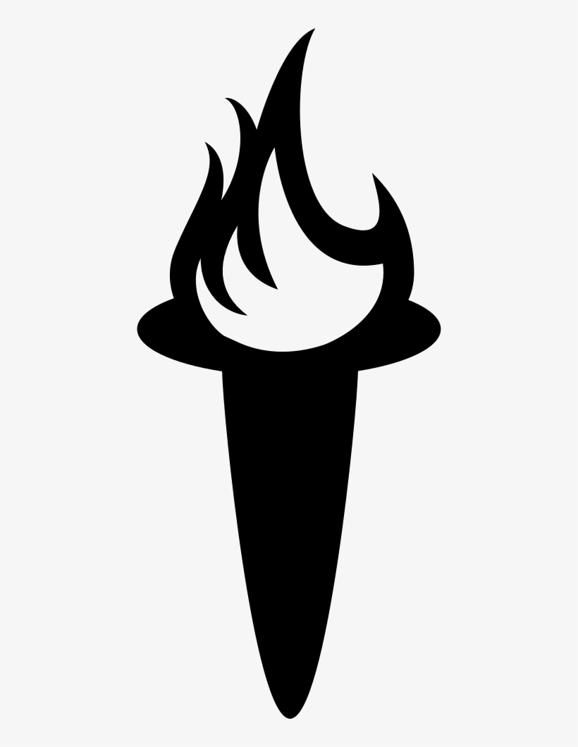 Flames On Torch Comments - Silhouette, transparent png download