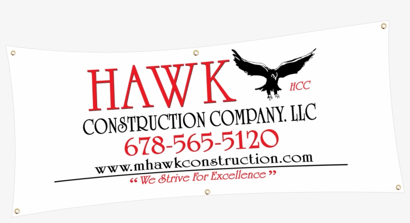 Hawk Vinyl Banner - Black And White Falcon, transparent png download