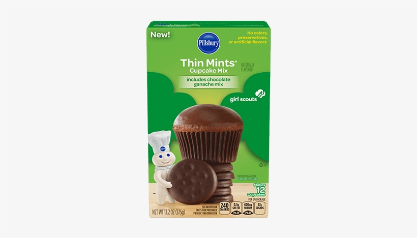Girl Scouts™ Thin Mints® Cupcake Mix - Pillsbury Thin Mint Cupcakes, transparent png download