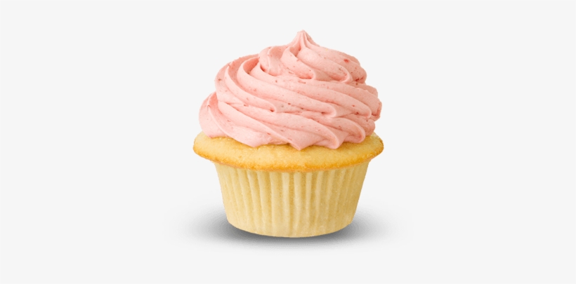 Cupcake Vanilla - Strawberry Cupcake White Background, transparent png download