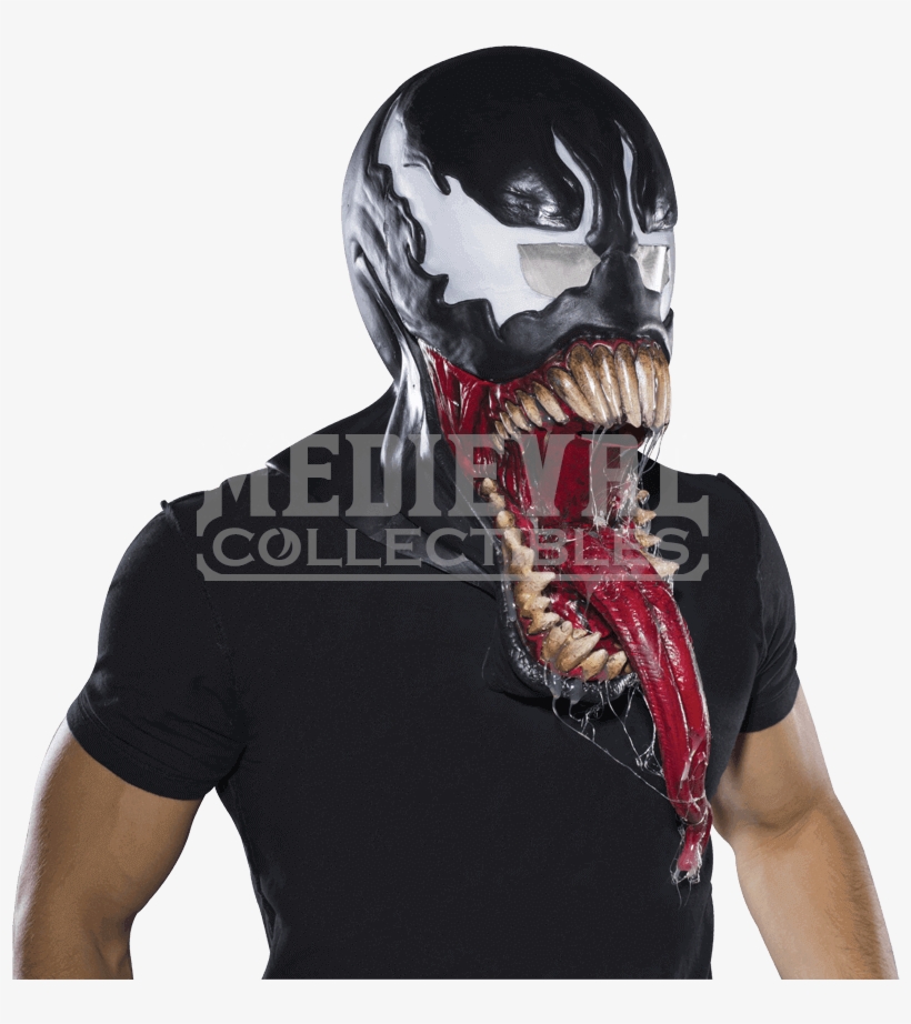 Adult Venom Latex Mask - Venom Mask, transparent png download