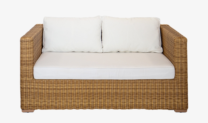 Dune Two Seater Sofa With White Cushions - Cushion, transparent png download