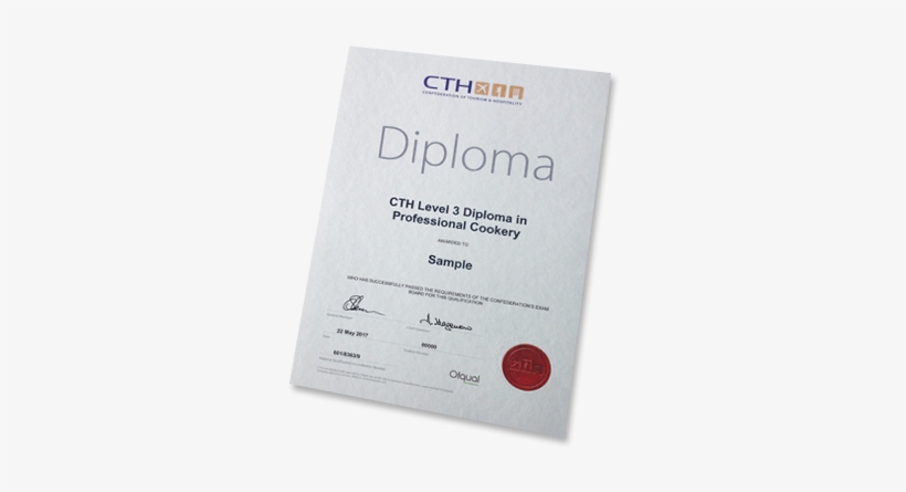 Cth Level 3 Diploma In Professional Cookery - Professional Chef Diploma Level 3, transparent png download