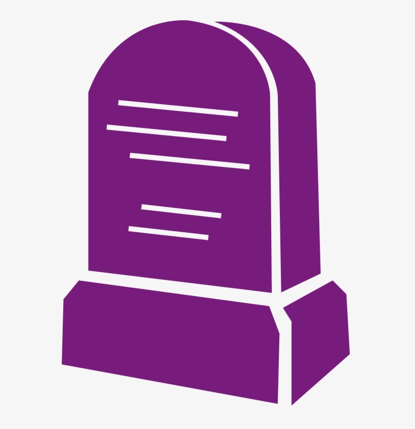 Free Icons Png - Purple Tombstone, transparent png download