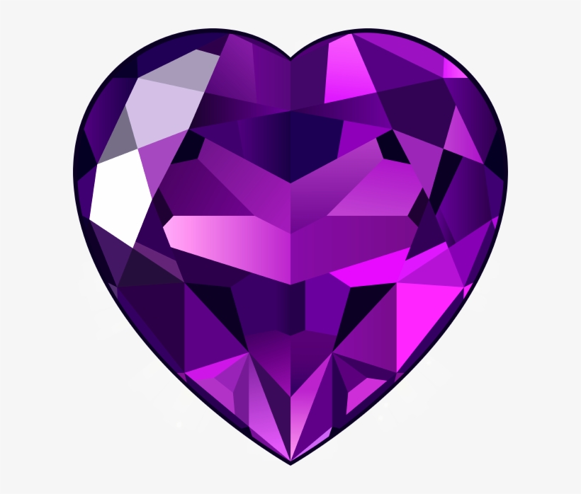 Crystal Clipart Heart For Free Download - Pink Diamond Clipart, transparent png download