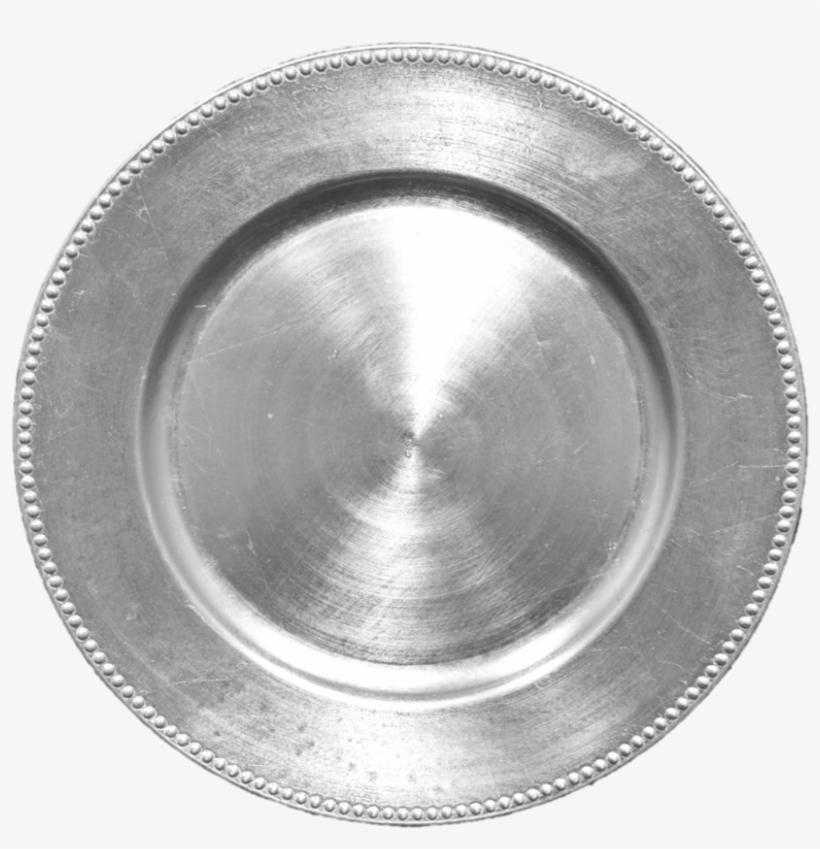 Silver Beaded Acrylic - Charger Acrylic Silver Beaded, transparent png download