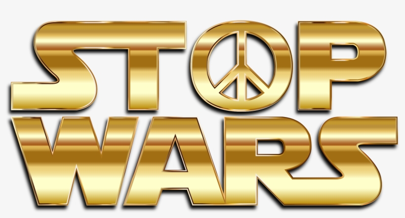 This Free Icons Png Design Of Stop Wars Gold With Drop, transparent png download