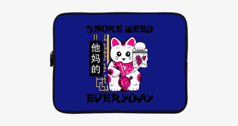Smoke Weed Everyday Laptop Sleeve - Vaporwave Tees Smoke Weed Every Day, transparent png download