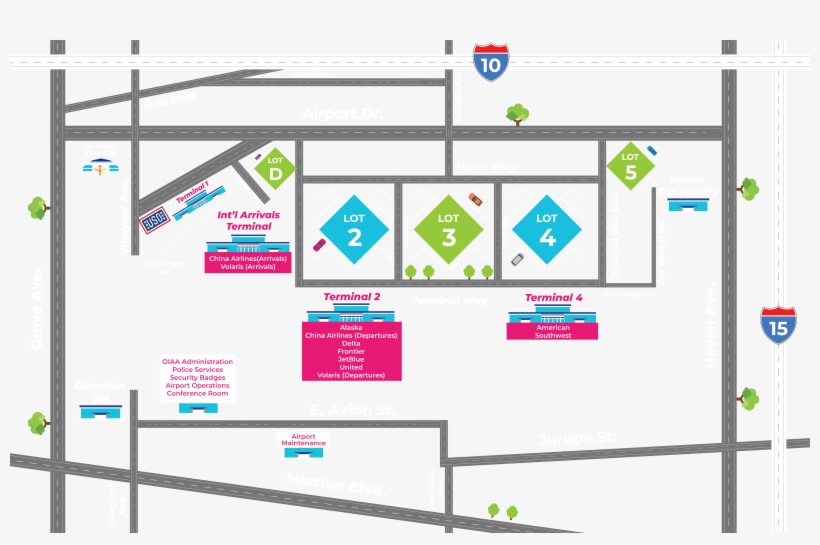 Airport Overview Ontario International Airport Png, transparent png download