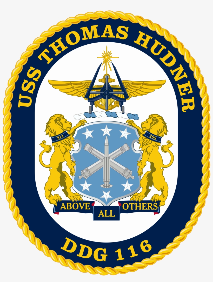 Uss Thomas Hudner Ddg-116 Crest - Uss Thomas Hudner Logo, transparent png download