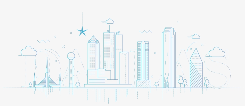 Dallas Skyline - Diagram, transparent png download