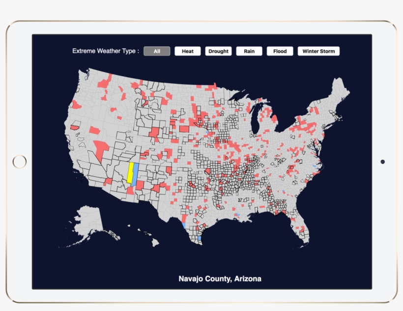 Climate Change Opinion Visualization - 2016 Us Election Poll Results By County, transparent png download