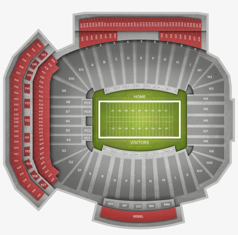 Mississippi State Football At Ole Miss Football At - University Of Mississippi, transparent png download
