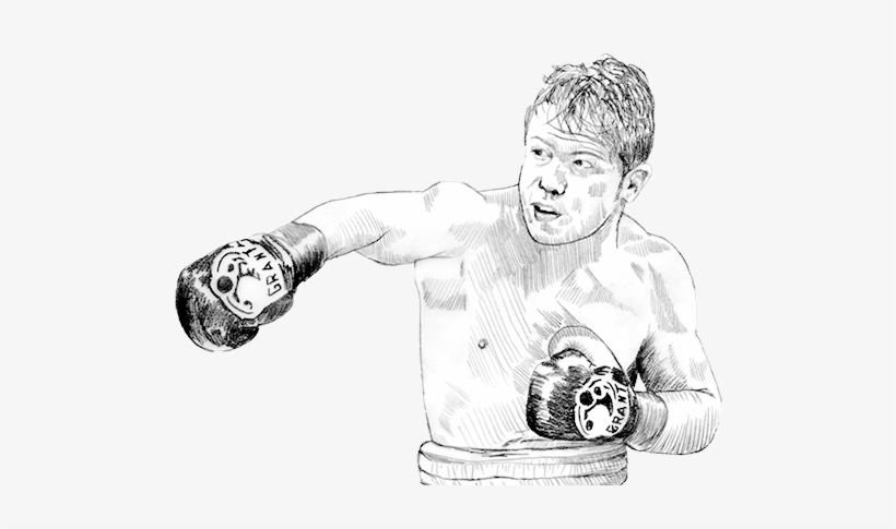 Ilustración A Lápiz - Dibujo De Canelo Boxeador, transparent png download