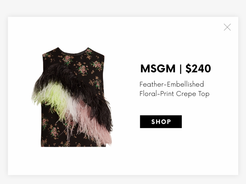 Everyday Glamour And Drama , Look To Inspiration On - Msgm - Haut En Crêpe À Imprimé Fleuri Orné De Plumes, transparent png download