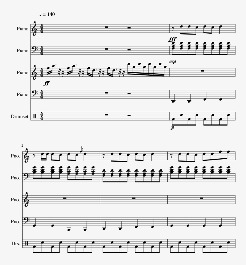 Lg-36302526 Sheet Music 1 Of 5 Pages - Deja Vu Alto Sax Sheet Music, transparent png download