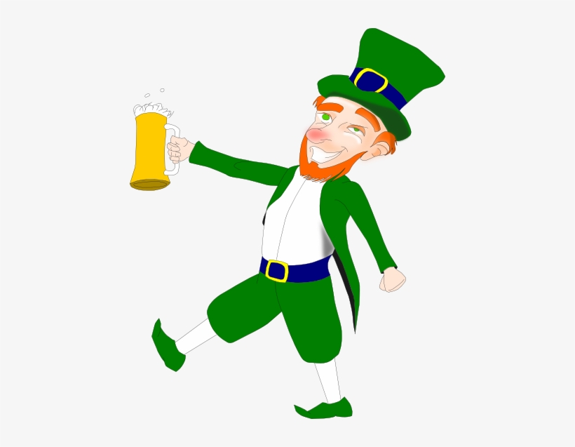 Drunken Leprechaun For St - Cartoon, transparent png download