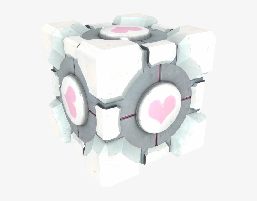 Companion Cube - Portal Weighted Storage Cube, transparent png download