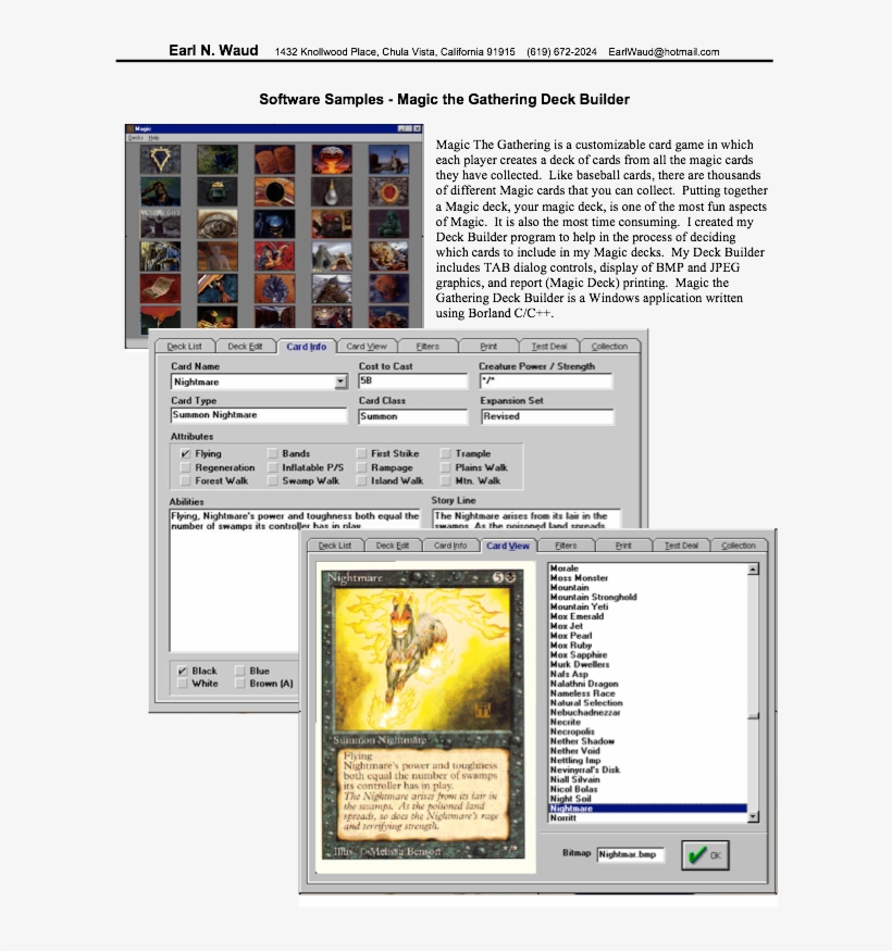 Nightmare Played Condition Revised Rare Magic The Gathering, transparent png download