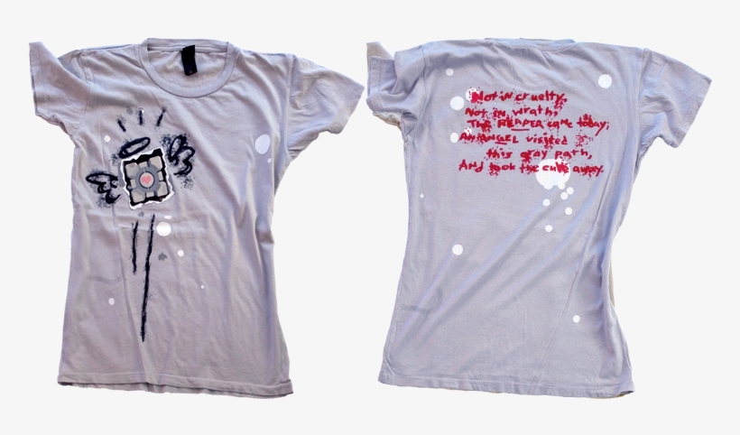 Companion Cube Angel Wallpaper - Active Shirt, transparent png download
