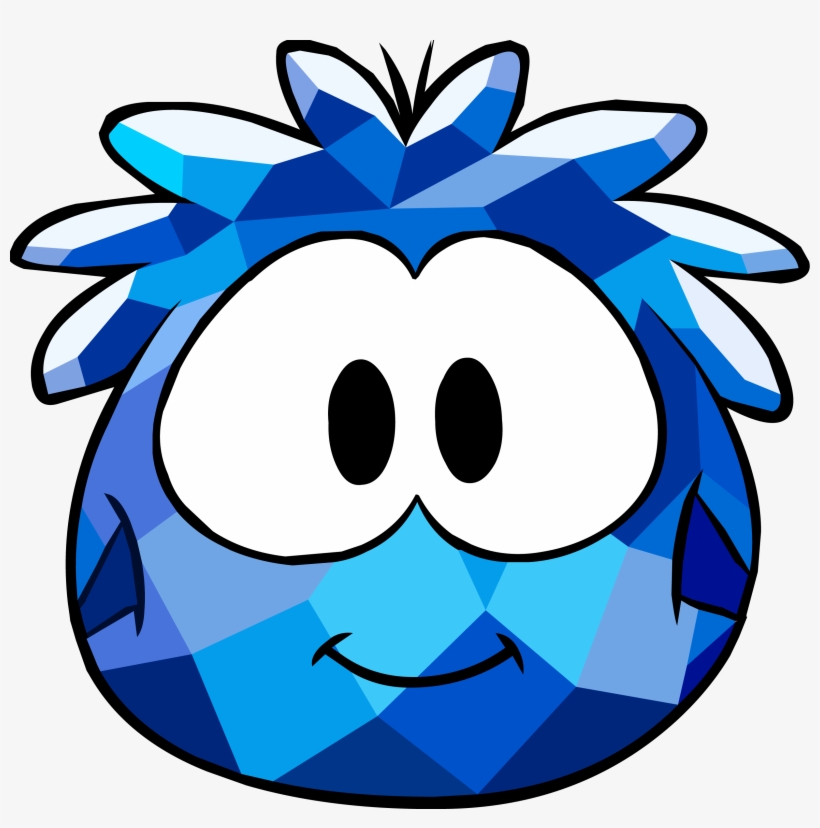 Blue Crystal Puffle Costume Icon - Puffle De Cristal Azul, transparent png download