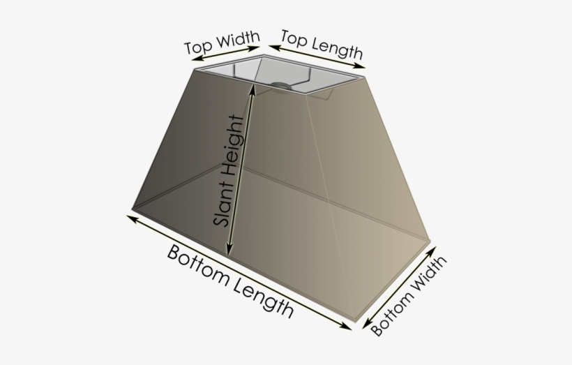 Rectangle Replacement Lampshade Diagram, transparent png download