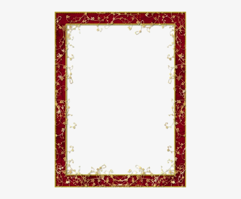 Red Flower Frame Png Image - Maroon Frame Png, transparent png download