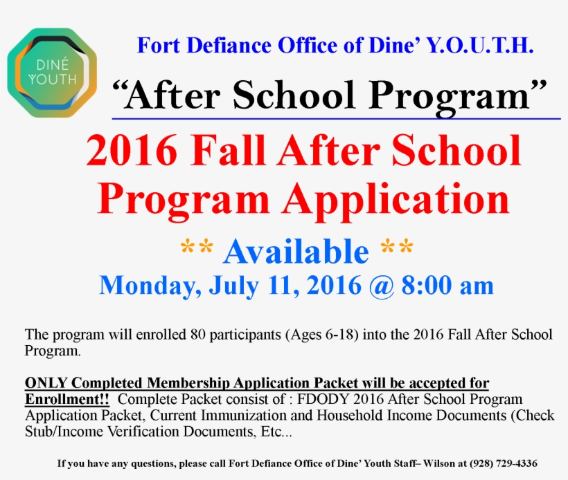 After School Applications - Dine Youth, transparent png download