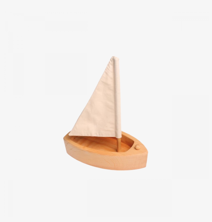 Wooden Sail Boat - Grimm's Sailing Boat Large - Water Play, transparent png download