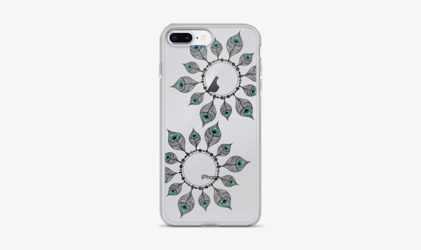 Peacock Feather Circles Iphone Case - Feather, transparent png download