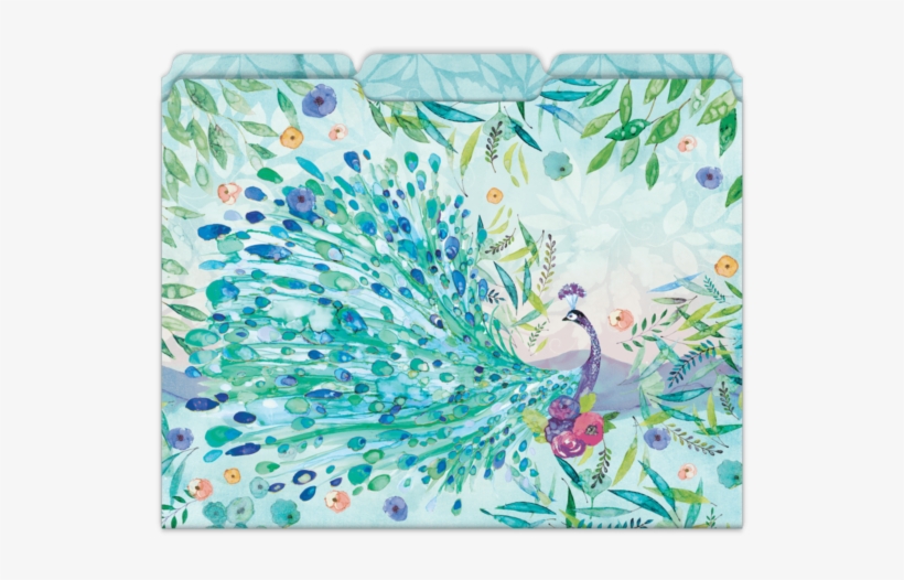 Pagoda Peacock File Folders - Punch Studio Pagoda Peacock File Folders, transparent png download